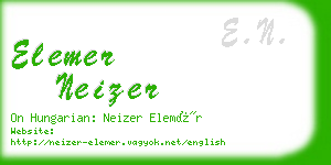 elemer neizer business card